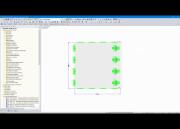Modèle de calcul dans RFEM : un élément EF maintenu à gauche, puis aligné à droite
