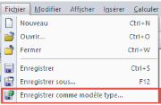Enregistrer comme modèle type ...