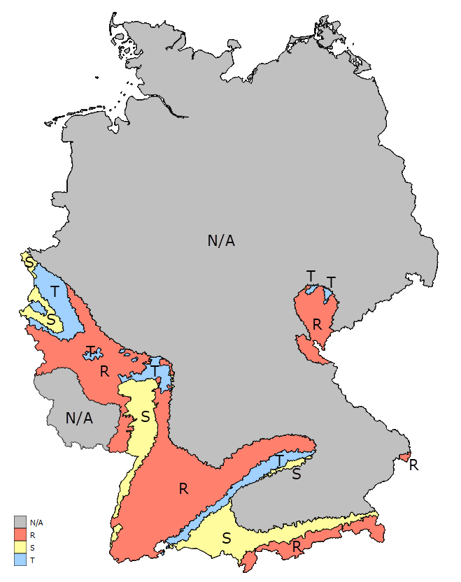 Carte des classes de sous-sol géologique