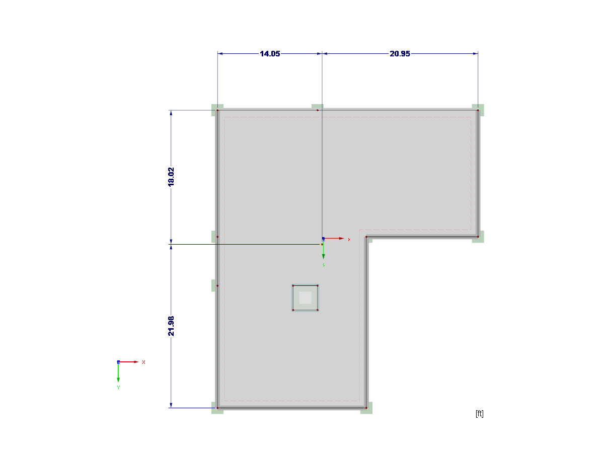 Position du centre de gravité en [pi]