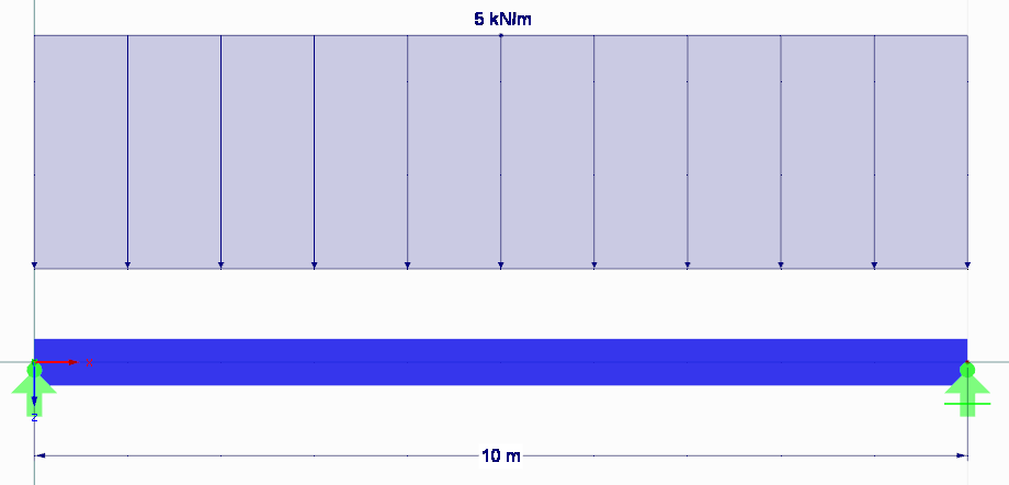Cas de charge 1 : Charge permanente (poids propre désactivé)