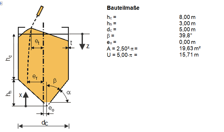 Plan et dimensions d’un silo à ciment