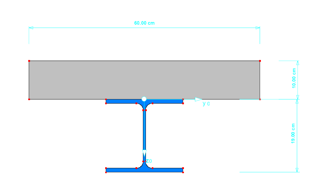 Section avec largeurs efficaces