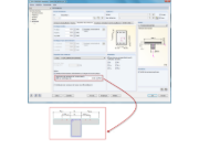Distribution limitée de la largeur de l'armature de traction dans la dalle de compression des profilés en T