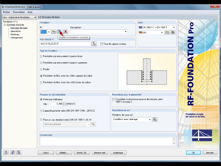 Fonction de copie dans RF-/FOUNDATION Pro