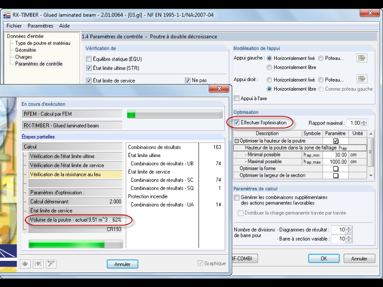 Dlubal RX-TIMBER - Optimisation du contreventement antiflambage