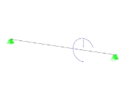 Poutre à travée simple avec force nodale