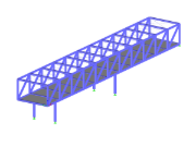 Modèle 3D du projet client «Dreifachsporthalle in Passau/Triple Sports Hall in Passau, Allemagne» (© Statik Breinbauer | Ingénieurs en structures)