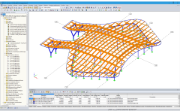Modèle 3D de la structure porteuse de la gare de Crossrail Abbey Wood dans RFEM (© enartec - engineering + architecture)