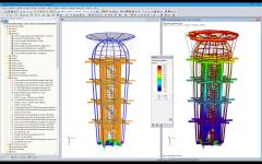 Modélisation de la structure d'une tour Ester dans le programme RFEM