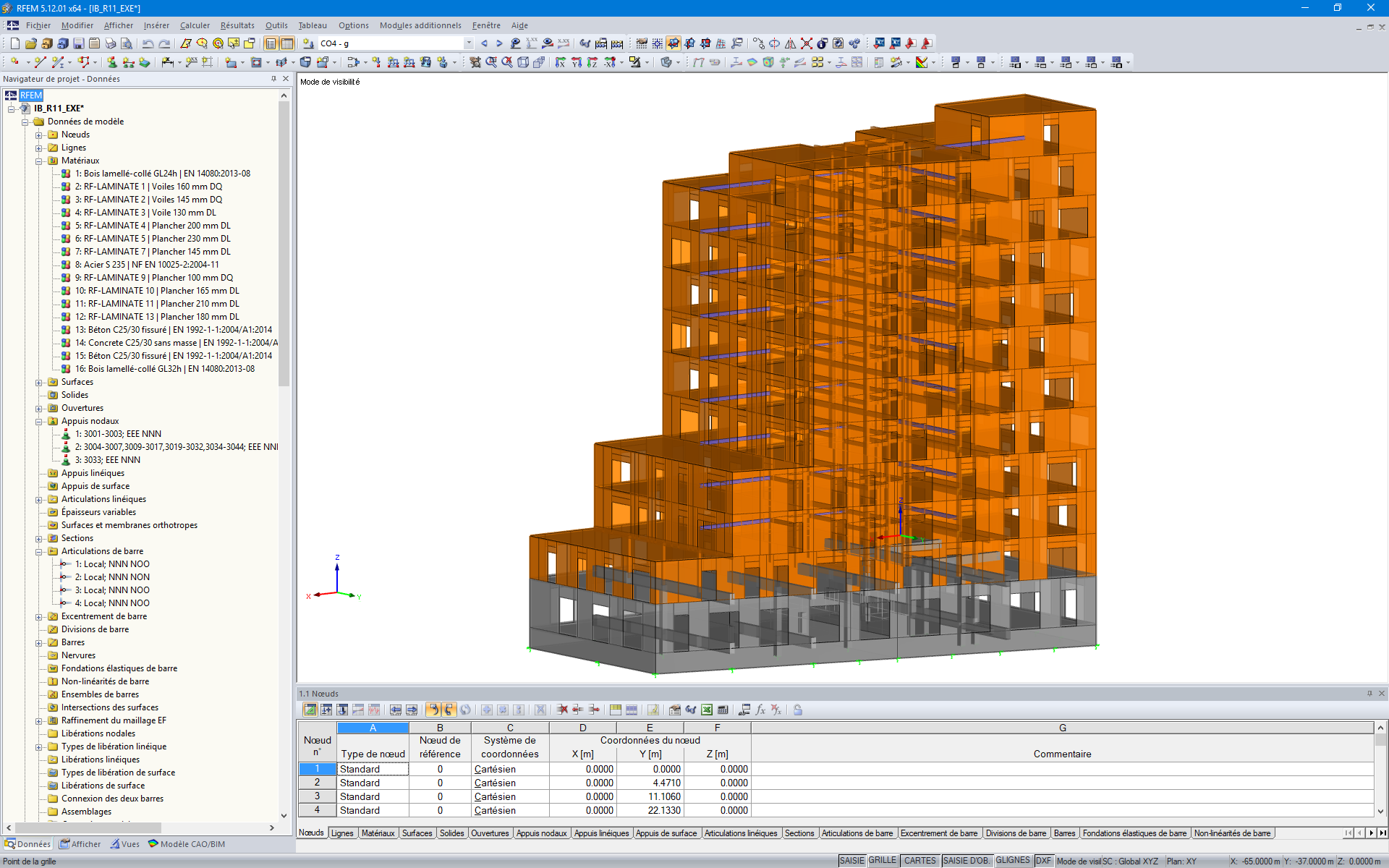 RFEM-Modell der Wohnanlage