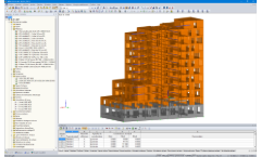 RFEM-Modell der Wohnanlage