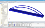 Modèle 3D du pont routier B 10 de Güsen dans RSTAB (© grbv)
