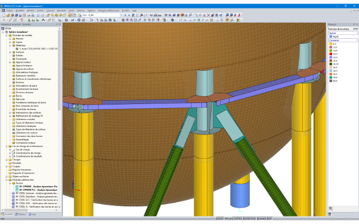 Détails des renforts dans RFEM