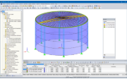 Modèle 3D d’une citerne dans RFEM (© Rocky Summit EC)