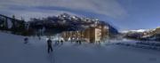 Vue d’artiste du complexe hôtelier Hemsedal Alpine Suites, en Norvège (© DBC AS)