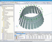 Modèle 3D de la structure porteuse d’un lustre dans RSTAB (© www.stutzkiengineering.com)