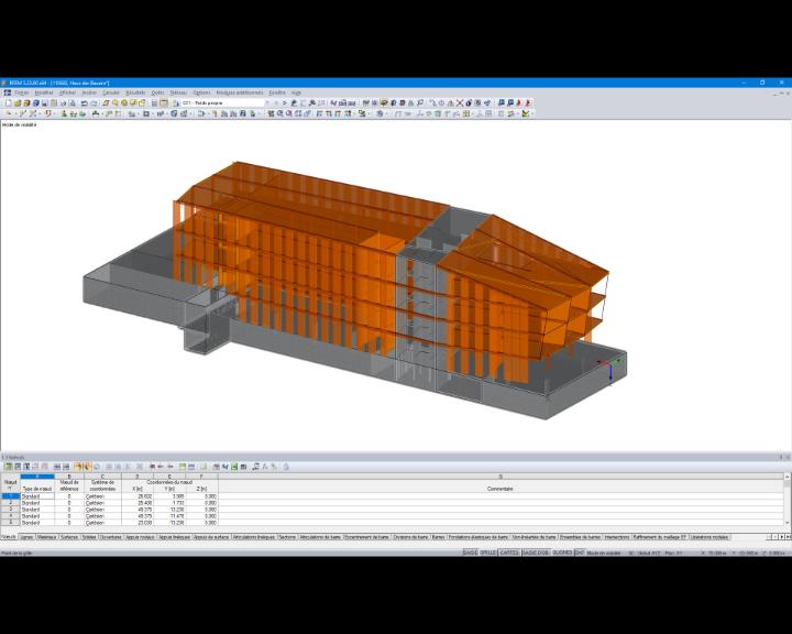 Modèle RFEM de la Haus der Bauern (© Göppert Bauingenieure)