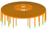 Modèle du pavillon dans RFEM (© Ing. Šrůtek)