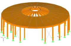 Modèle du pavillon dans RFEM (© Ing. Šrůtek)