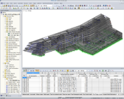 Modèle du bâtiment 1 dans RFEM (© Werkraum Wien)
