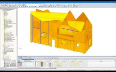 Modèle 3D de la House Gables dans RFEM (© Bensonwood)