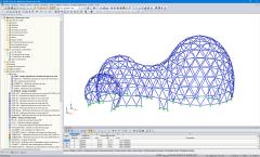 Modèle 3D du bâtiment d'accueil dans RSTAB (© zapf & co.)