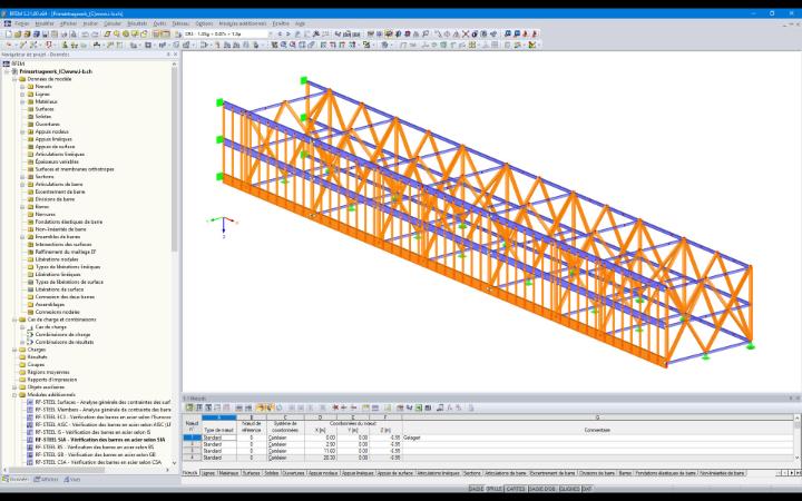 Modèle RFEM d'une structure en treillis avec deux nouveaux étages (© Indermühle Bauingenieure)