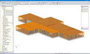 Modèle 3D du bâtiment de l'école maternelle dans RFEM (© ARTEMIS INGENIEUR)