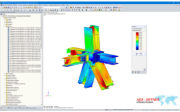 Assemblage avec contraintes équivalentes dans RFEM (© ADS-ERTNER BV)