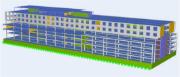 Modèle RFEM de l’hôtel Landslide | © Raadgevend Ingenieursburo van Nunen B.V.