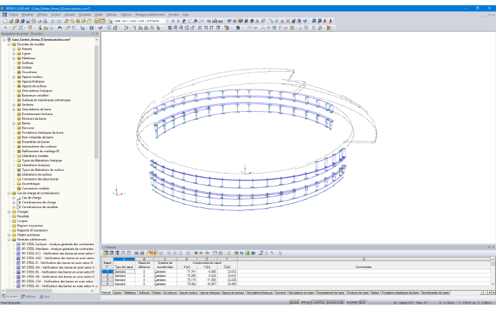 Structure porteuse de la façade dans RFEM (© Enclos Corp.)