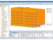 Modèle 3D du bâtiment résidentiel dans RFEM (© Egoin)