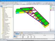 Modèle RFEM du centre de sports nautiques (© Kmod Enginyeria en Fusta SL)
