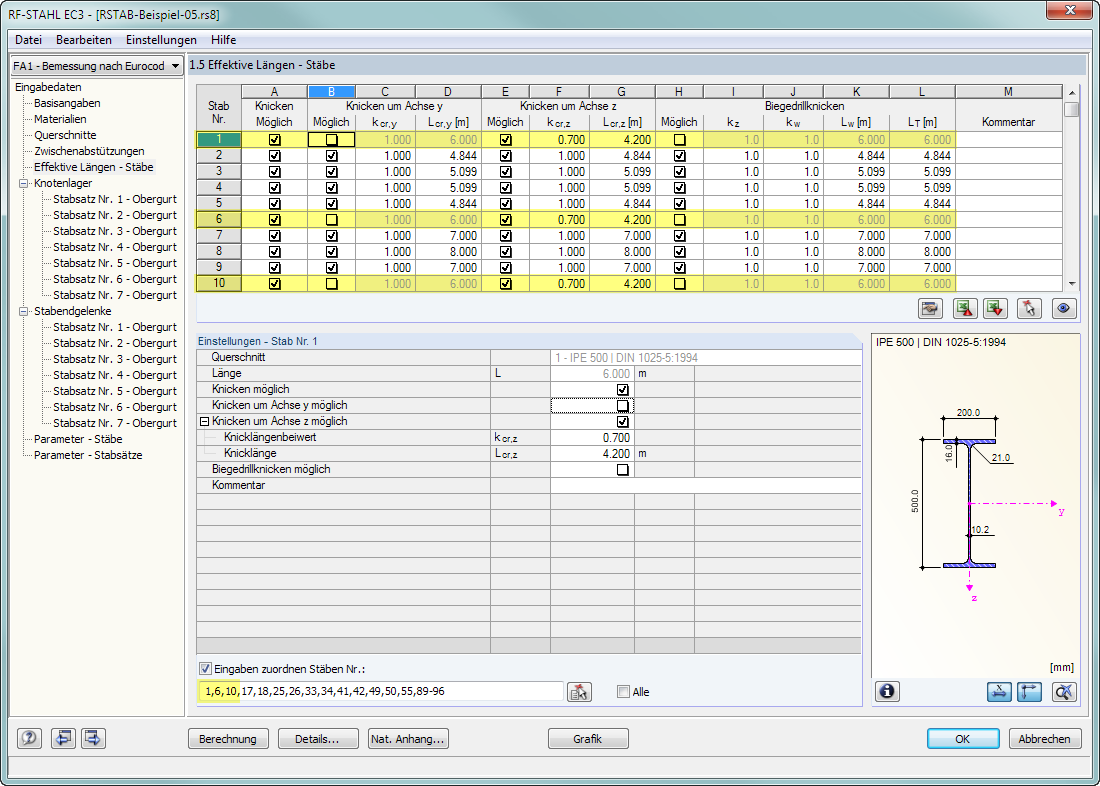 Les modifications ne peuvent être effectuées que pour une barre.