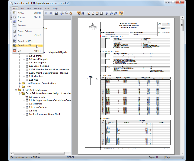 Exporter en PDF