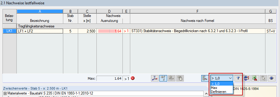 Option de filtre dans le module additionnel