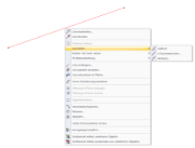 Menu contextuel « Diviser la ligne »