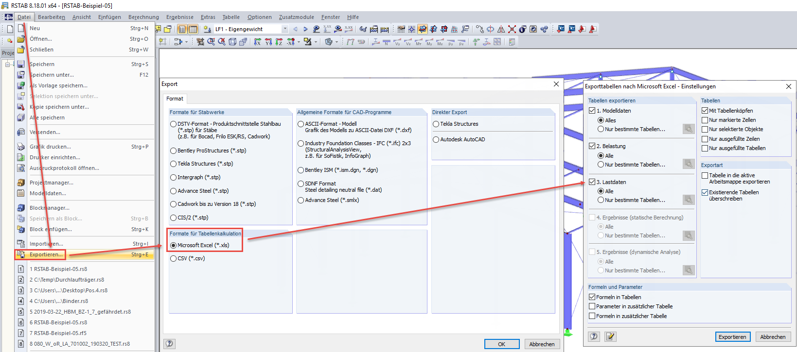 Exporter vers Excel