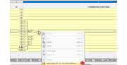 Menu contextuel (clic droit) avec option pour générer du CO selon la ligne sélectionnée