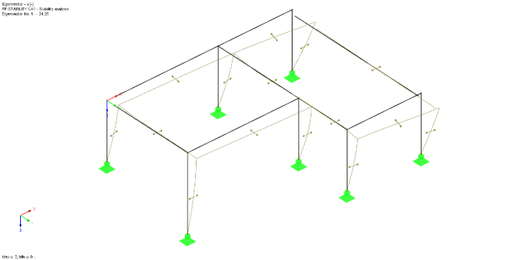Mode de flambement avec rotations de torsion locales