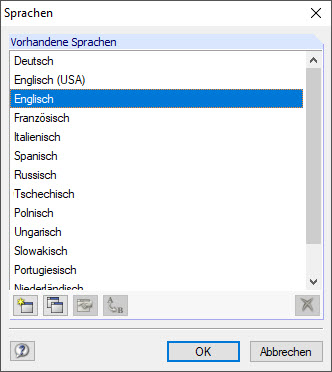 Langues possibles