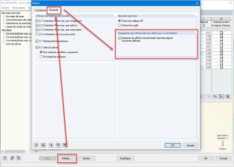 Activation des régions moyennes dans RF-LAMINATE
