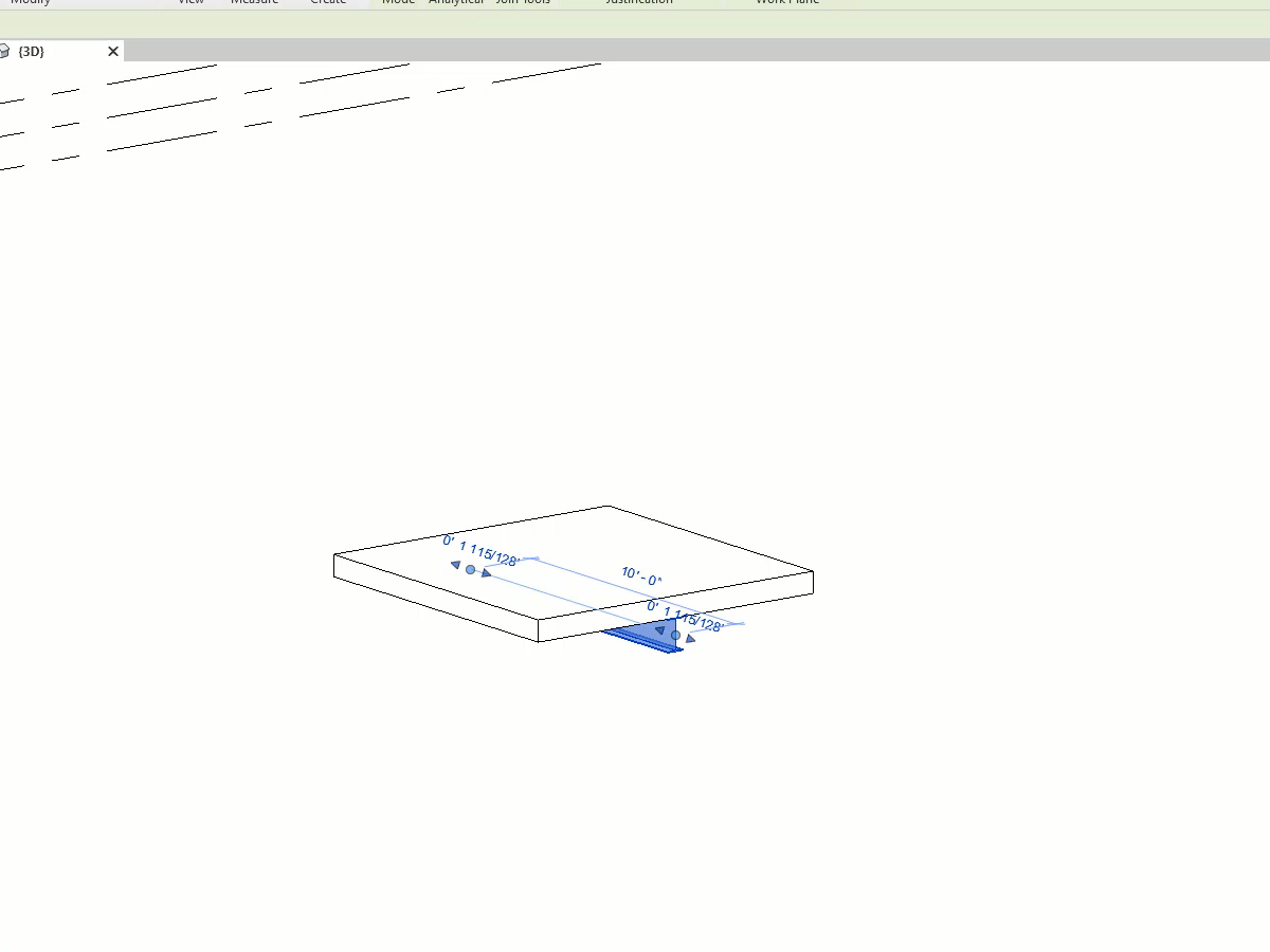 Élément de nervure exporté sous forme de poutre avec excentrement dans Revit