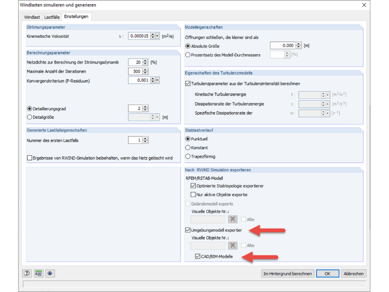 Exportation d'un modèle CAO/BIM vers RWIND Simulation