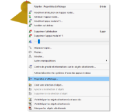 Menu contextuel de l’appui nodal