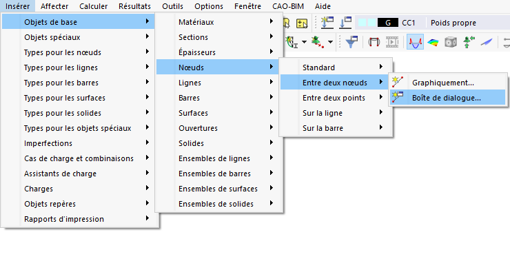 Menu « Insérer »
