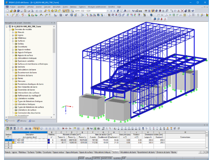 Modèle 3D du Somnium dans RFEM (© Bollinger + Grohmann)