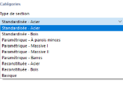 Liste des types de sections
