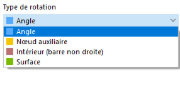 Sélection du type de rotation